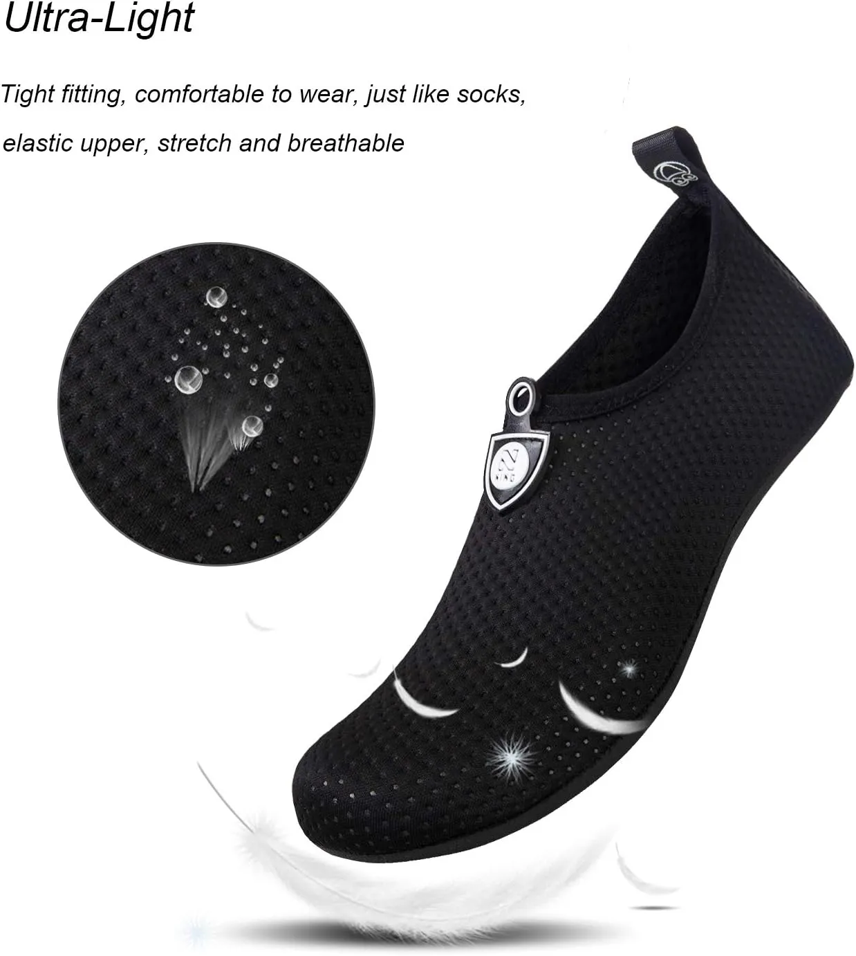 WateLves Water Shoes for Womens Mens Barefoot Quick-Dry Aqua Socks for Beach Swim Surf Yoga Exercise New Translucent Color Soles