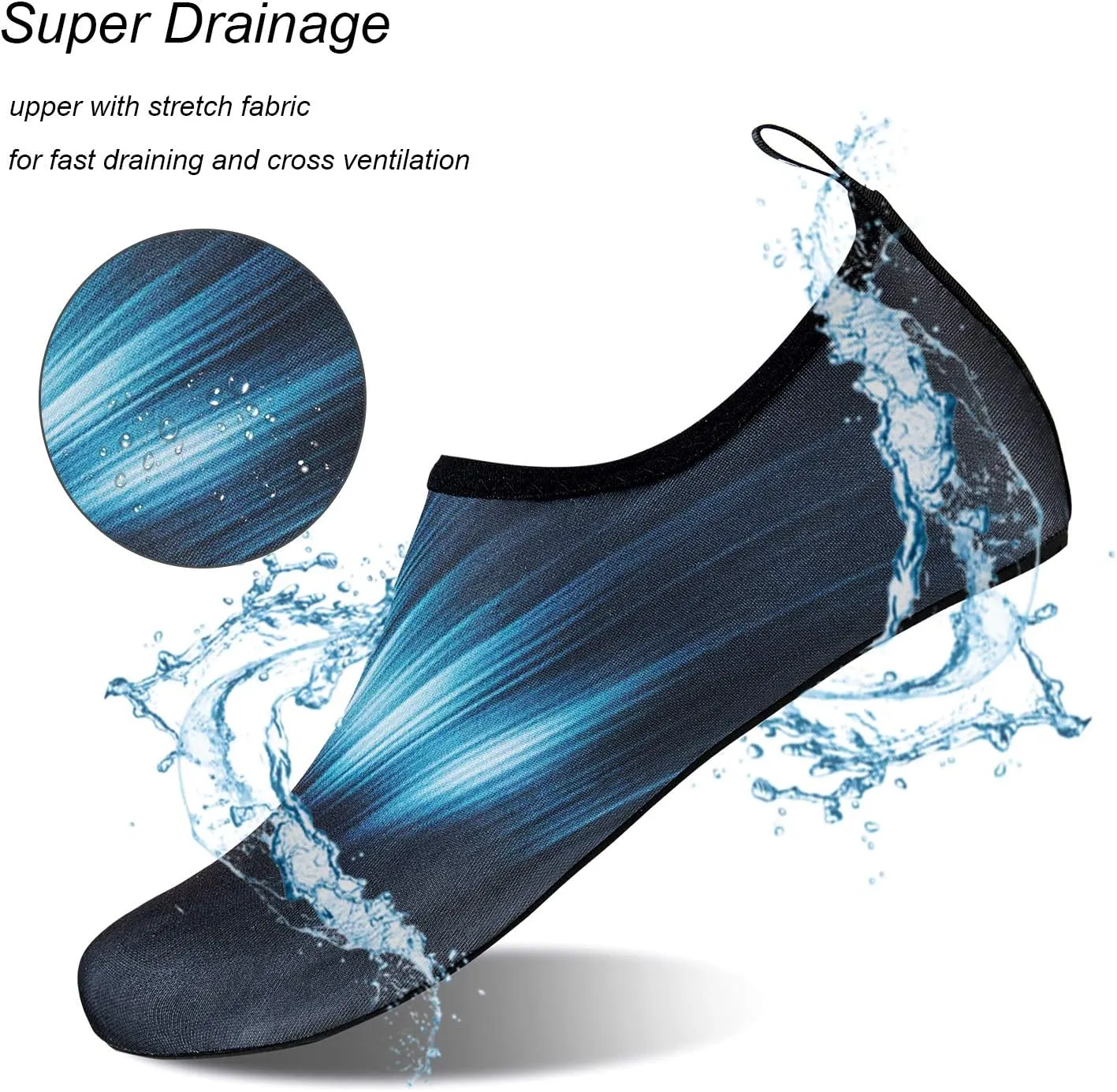 WateLves Water Shoes for Womens Mens Barefoot Quick-Dry Aqua Socks for Beach Swim Surf Yoga Exercise New Translucent Color Soles