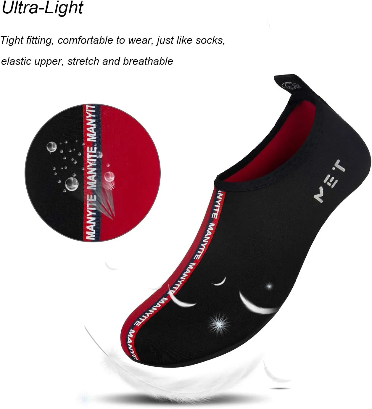 WateLves Water Shoes for Womens Mens Barefoot Quick-Dry Aqua Socks for Beach Swim Surf Yoga Exercise New Translucent Color Soles