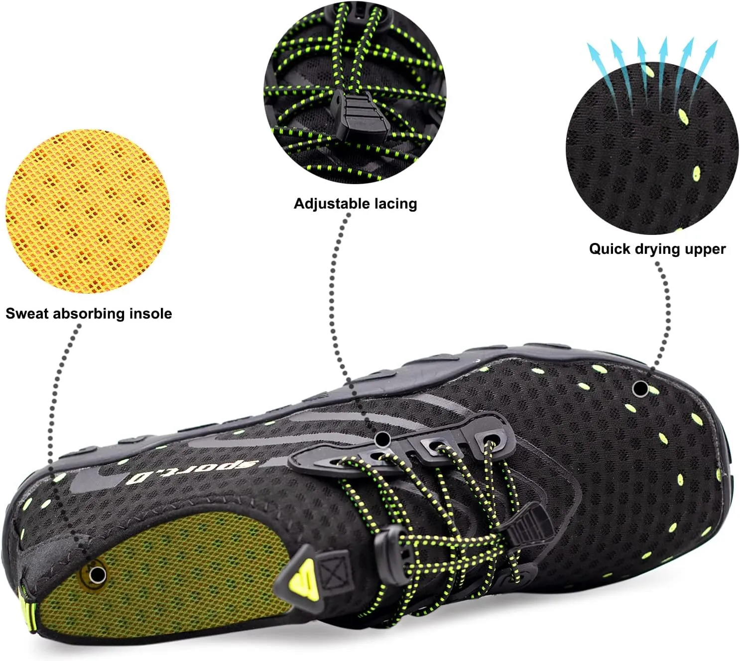 Water Shoes for Men Women Quick-Dry Barefoot Aqua Sock Outdoor Athletic Sport Shoes