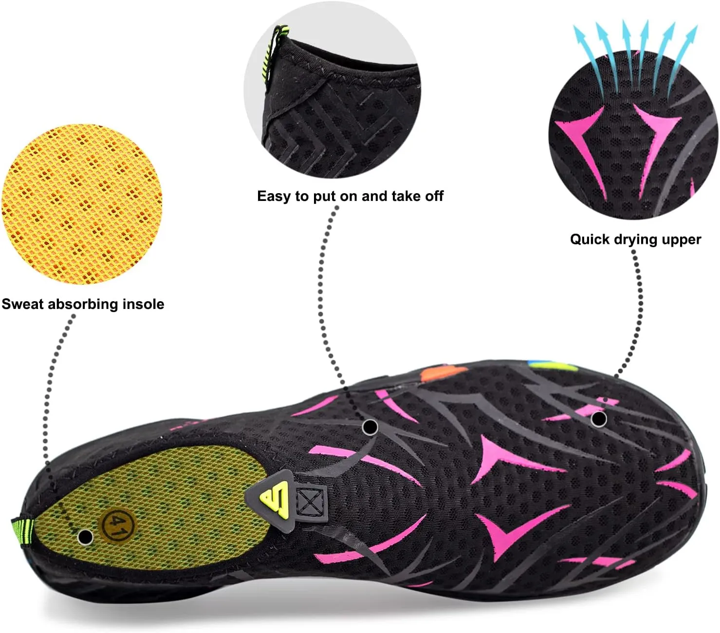 Water Shoes for Men Women Quick-Dry Barefoot Aqua Sock Outdoor Athletic Sport Shoes