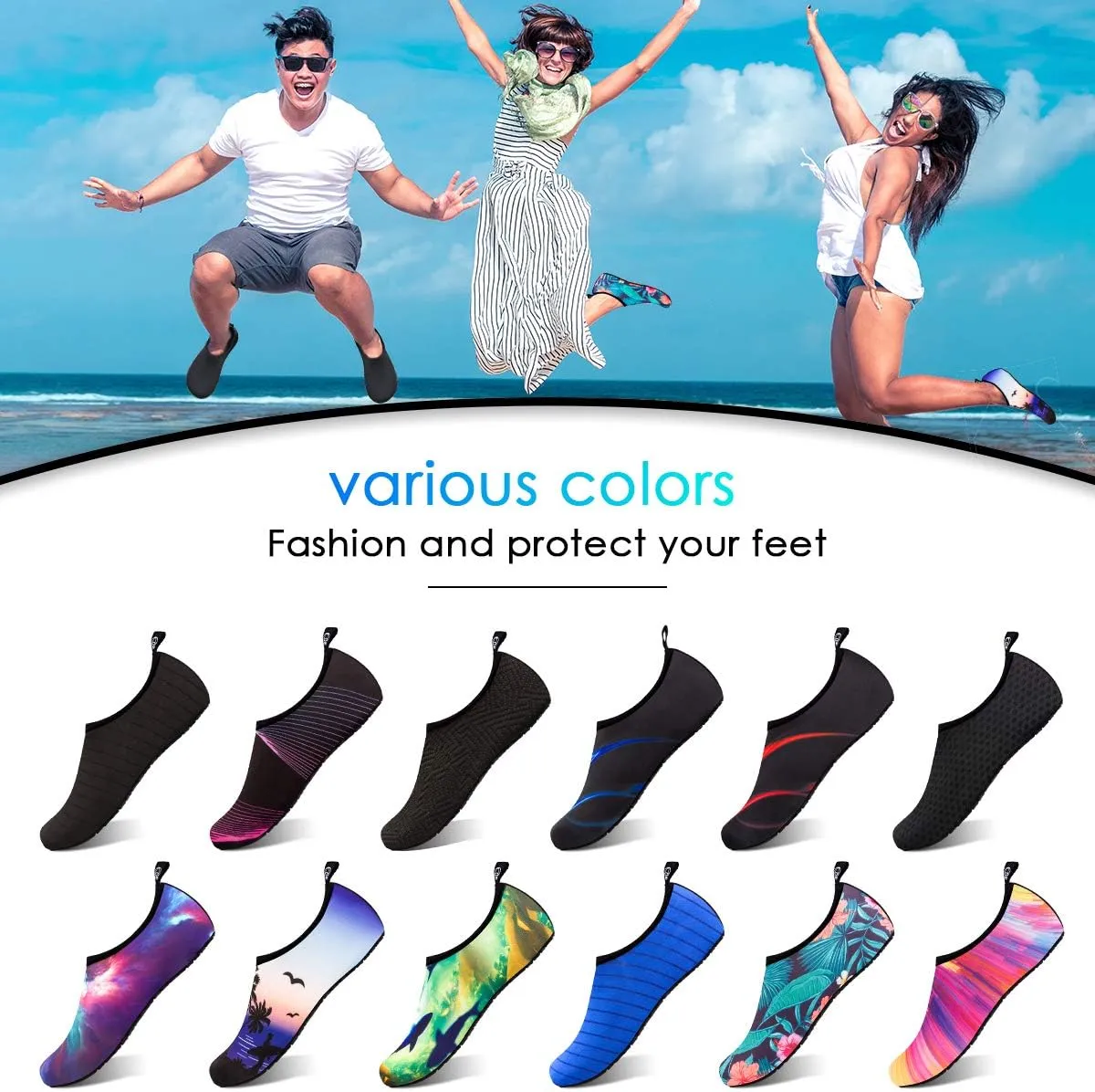 Water Shoes for Women and Men, Quick-Dry Aqua Socks Swim Beach Womens Mens Shoes for Outdoor Surfing Yoga Exercise