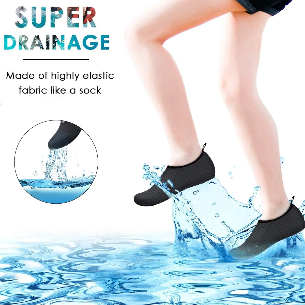 Water Shoes for Women and Men, Quick-Dry Aqua Socks Swim Beach Womens Mens Shoes for Outdoor Surfing Yoga Exercise