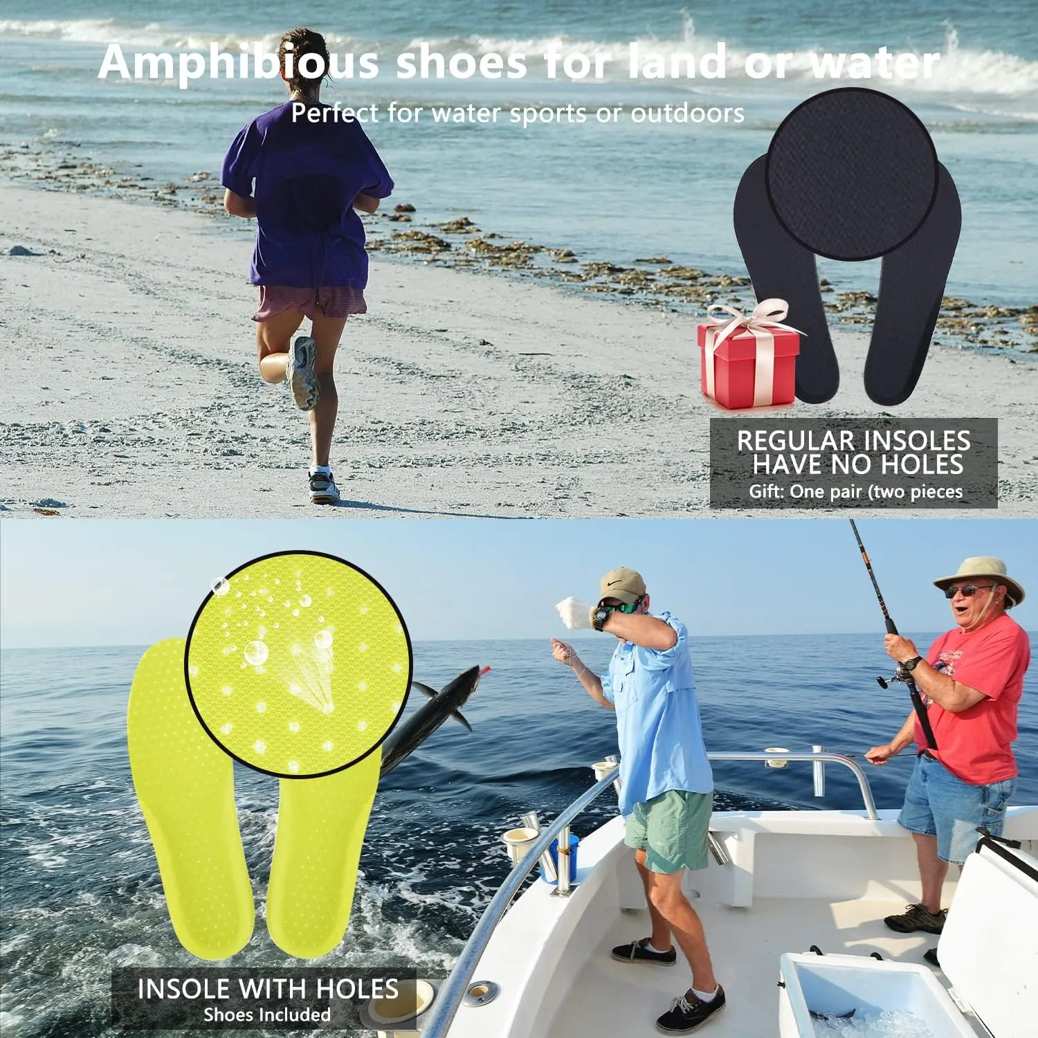 Water Shoes Mens Womens Aqua Quick-Dry Barefoot Athletic Sport Shoes for Outdoor Surfing Kayaking Walking Hiking