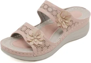 Wedding Sandals For Women Fancy Women'S Dress Shoes Adjustable Double Strap Lightweight Strappy Sandals Platform Flats