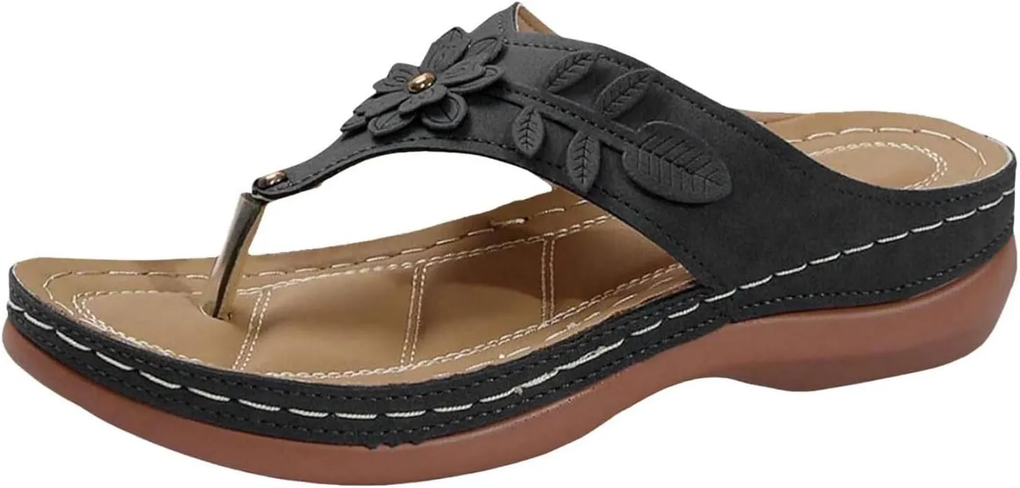 Wedge 2025 Heeled Sandals Cute Spring Open Toe Trendy Casual Comfort Summer Cover Heel Dressy Cutout Party Beach Crystal Rhinestone Pearl Bling Black T Strap Sparkly Thong Flat Shoes