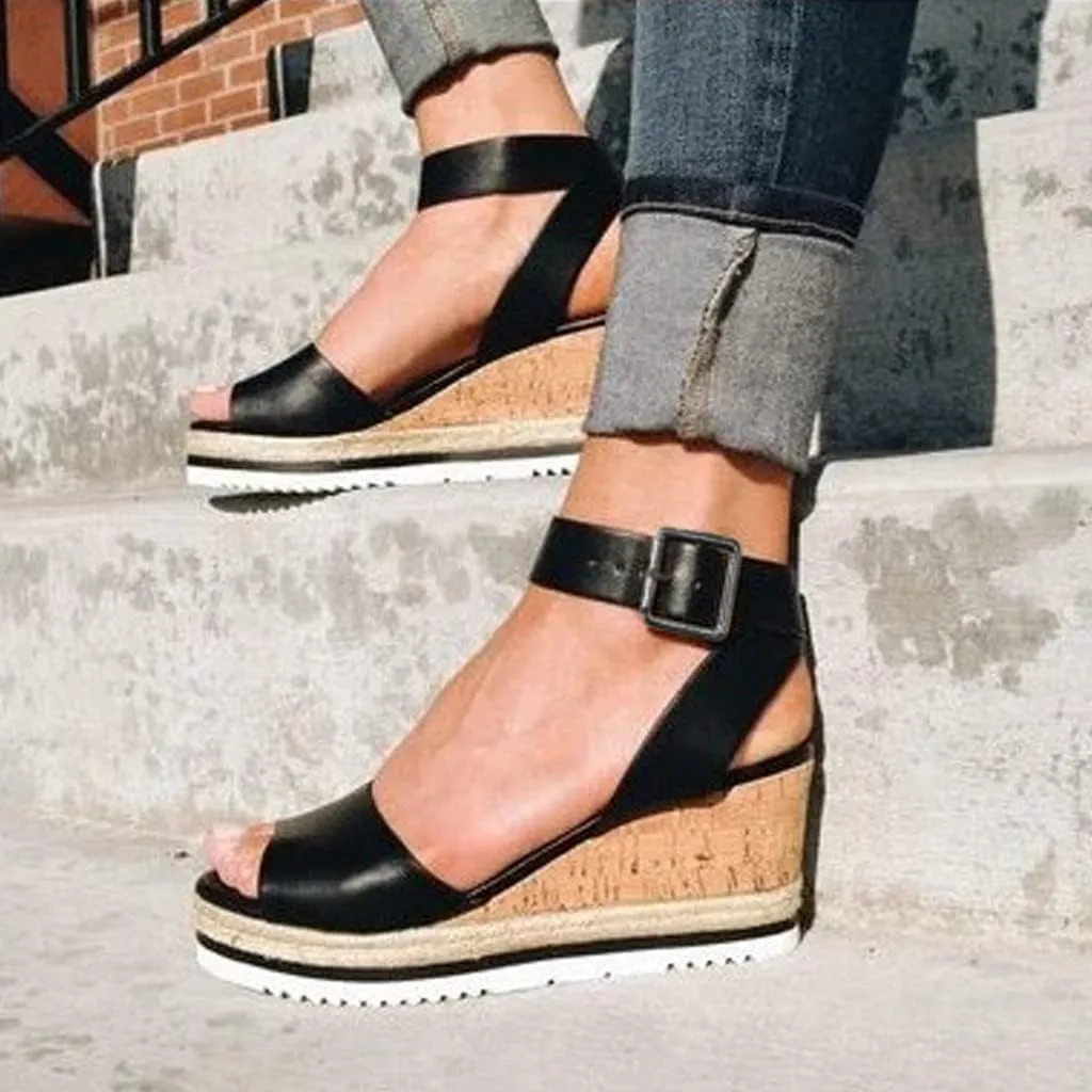 Wedge Sandals for Women Women's Platform Wedge Sandals Comfortable Beach Casual Sandal Arch Support Walking Summer