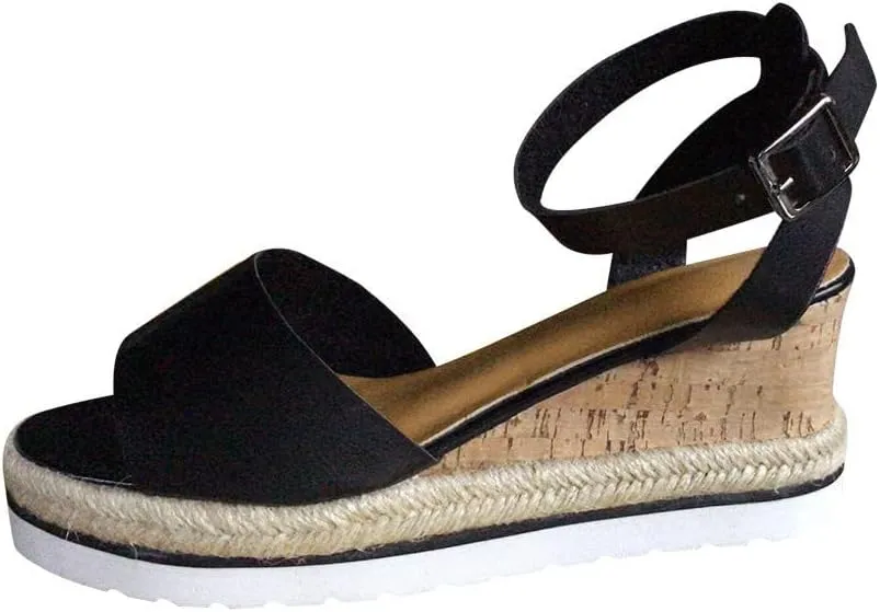 Wedge Sandals for Women Women's Platform Wedge Sandals Comfortable Beach Casual Sandal Arch Support Walking Summer