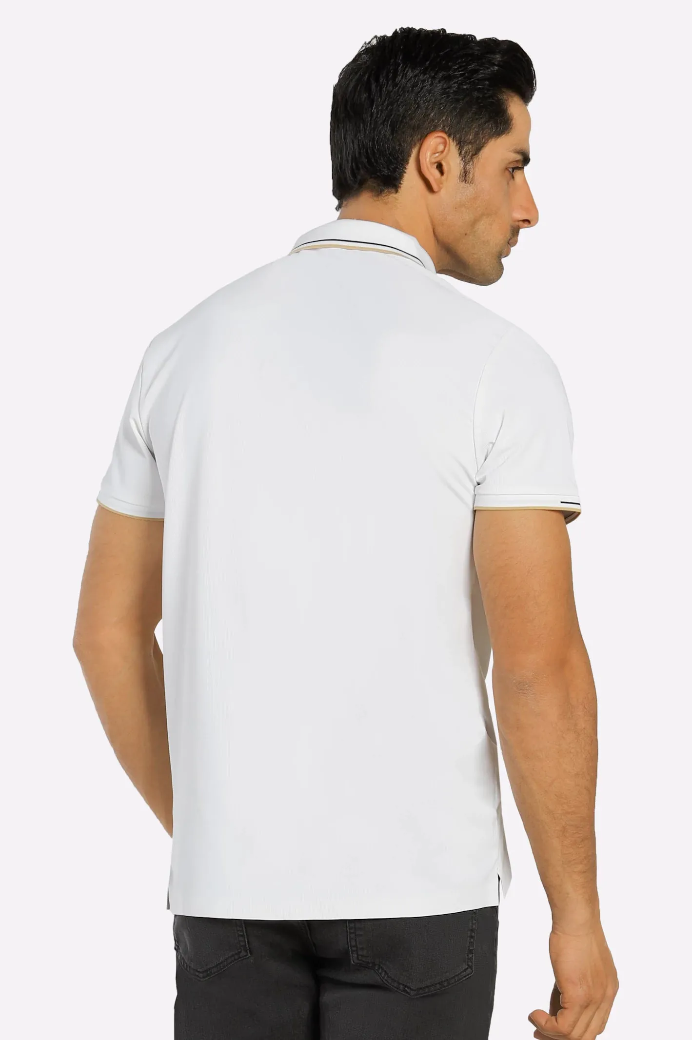 White Dry Fit Polo