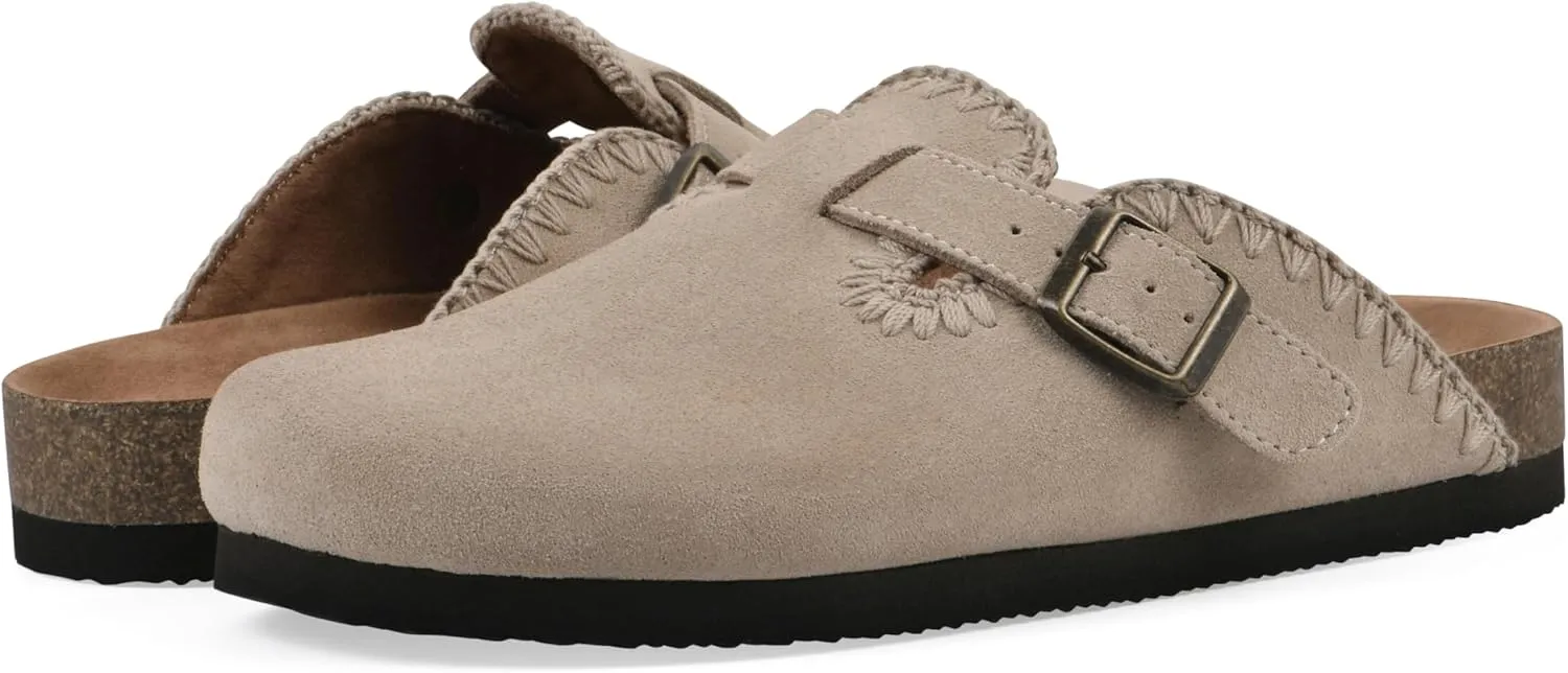 WHITE MOUNTAIN Women's Bendees Contrast-Stitched Signature Comfort-Molded Footbed Clog