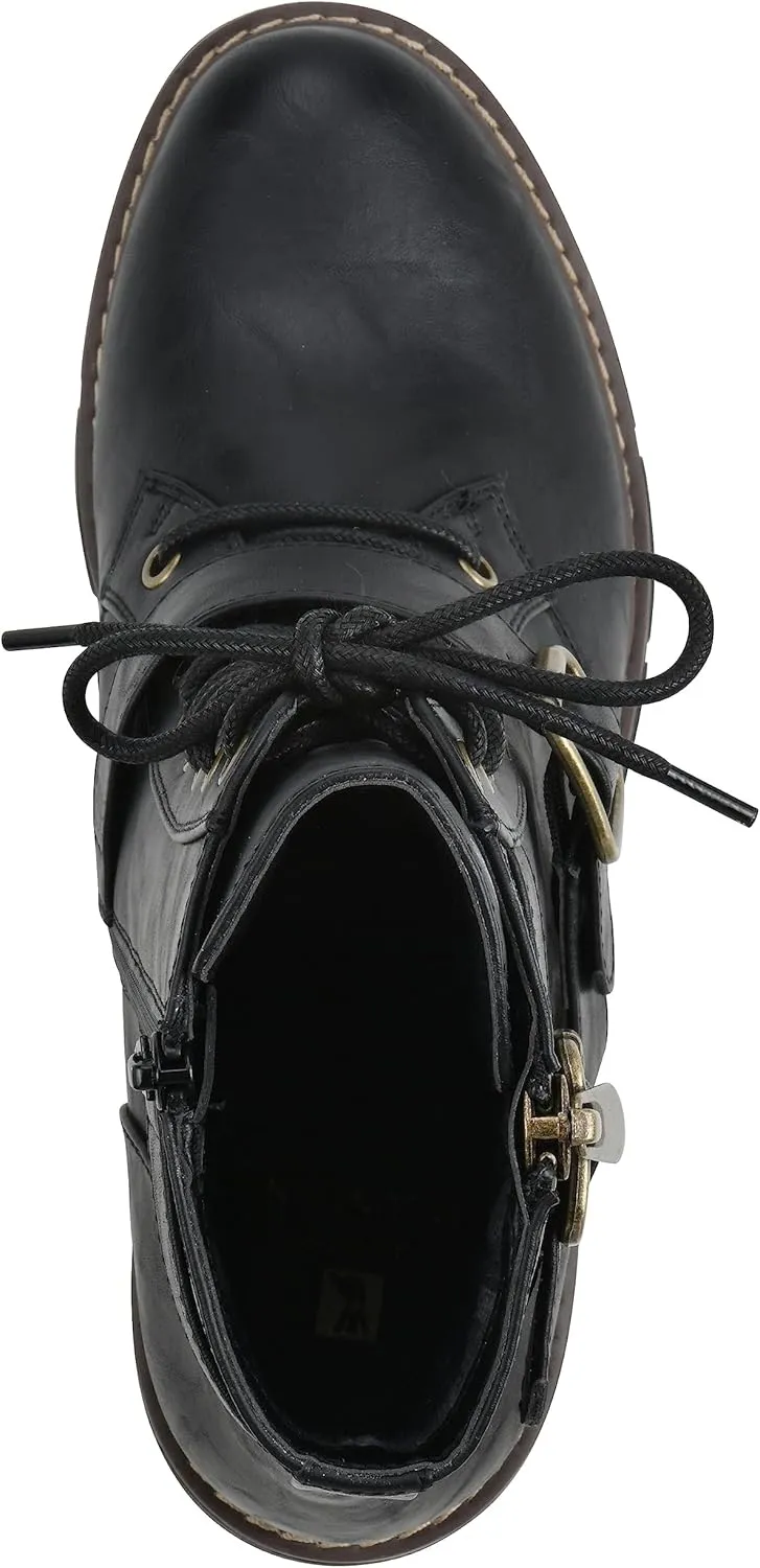 WHITE MOUNTAIN Women's Shoes Crank Block Heel Moto Boot