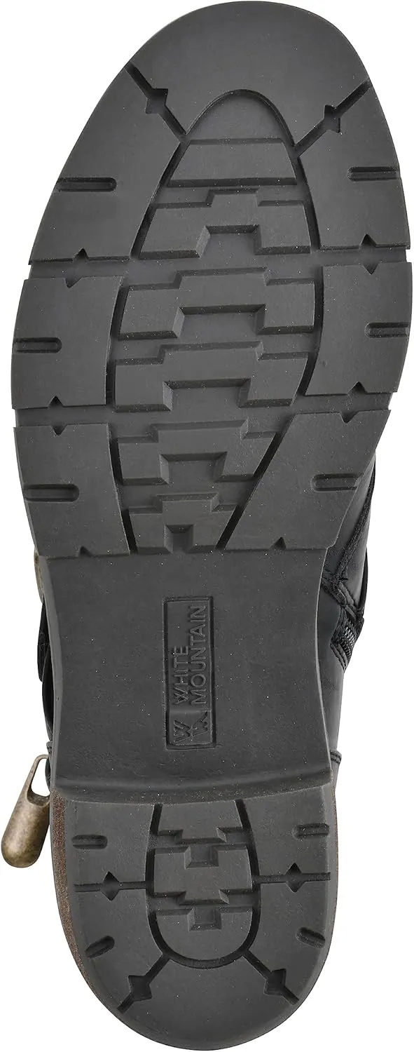 WHITE MOUNTAIN Women's Shoes Crank Block Heel Moto Boot