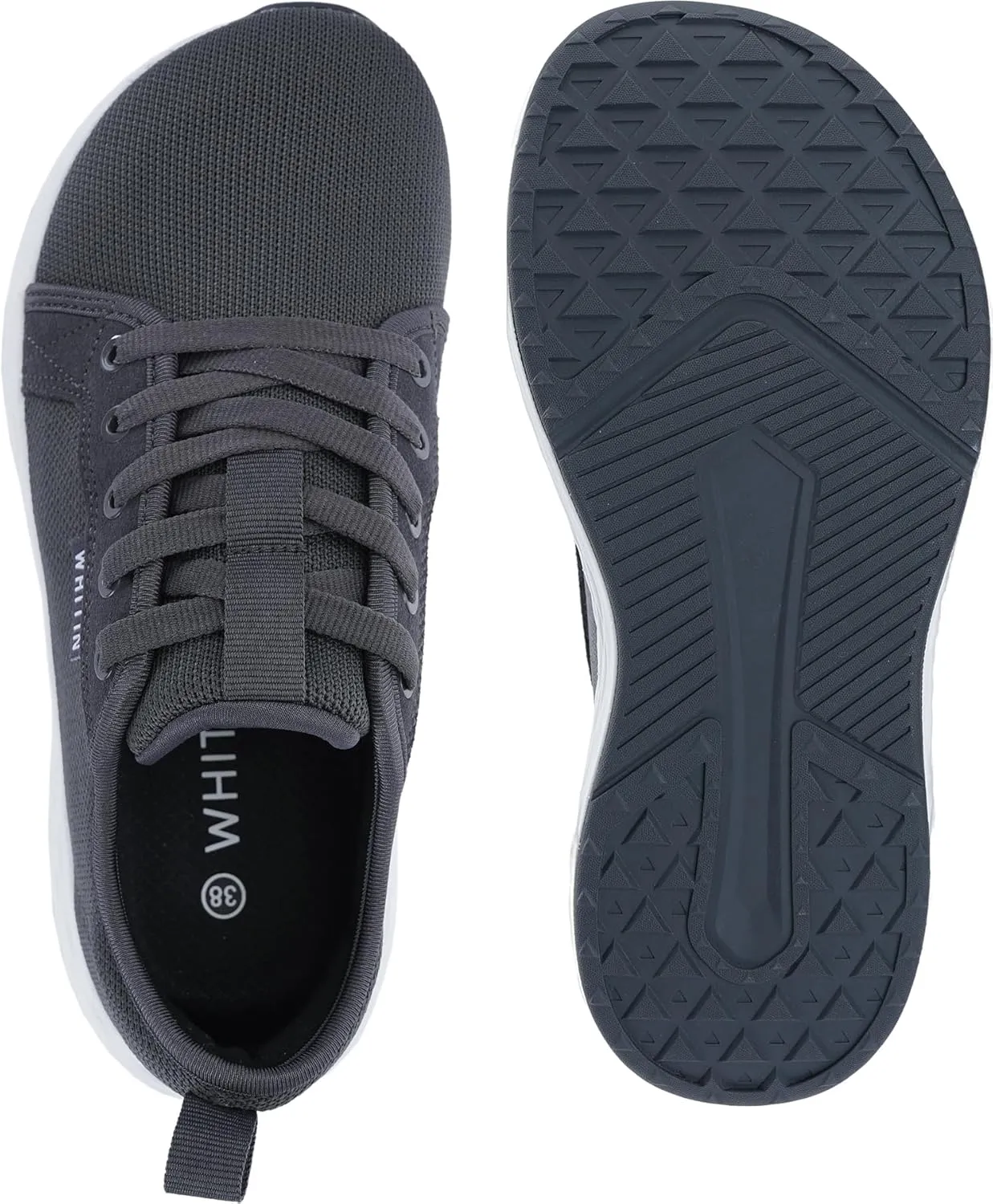 WHITIN Women's Wide Toe Box Shoes with Soft Smooth Inner | Wide Width Fashion Diabetic Sneakers | Zero Drop Sole