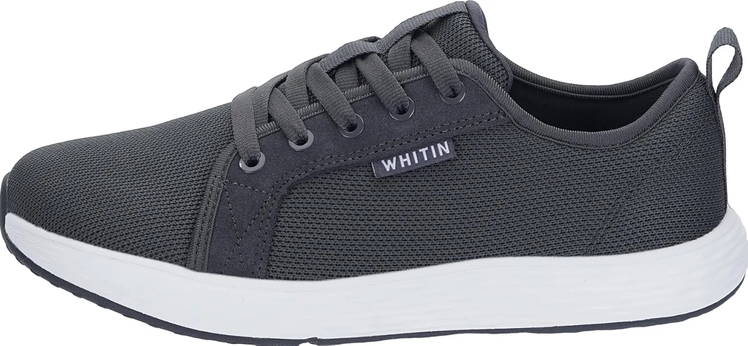 WHITIN Women's Wide Toe Box Shoes with Soft Smooth Inner | Wide Width Fashion Diabetic Sneakers | Zero Drop Sole