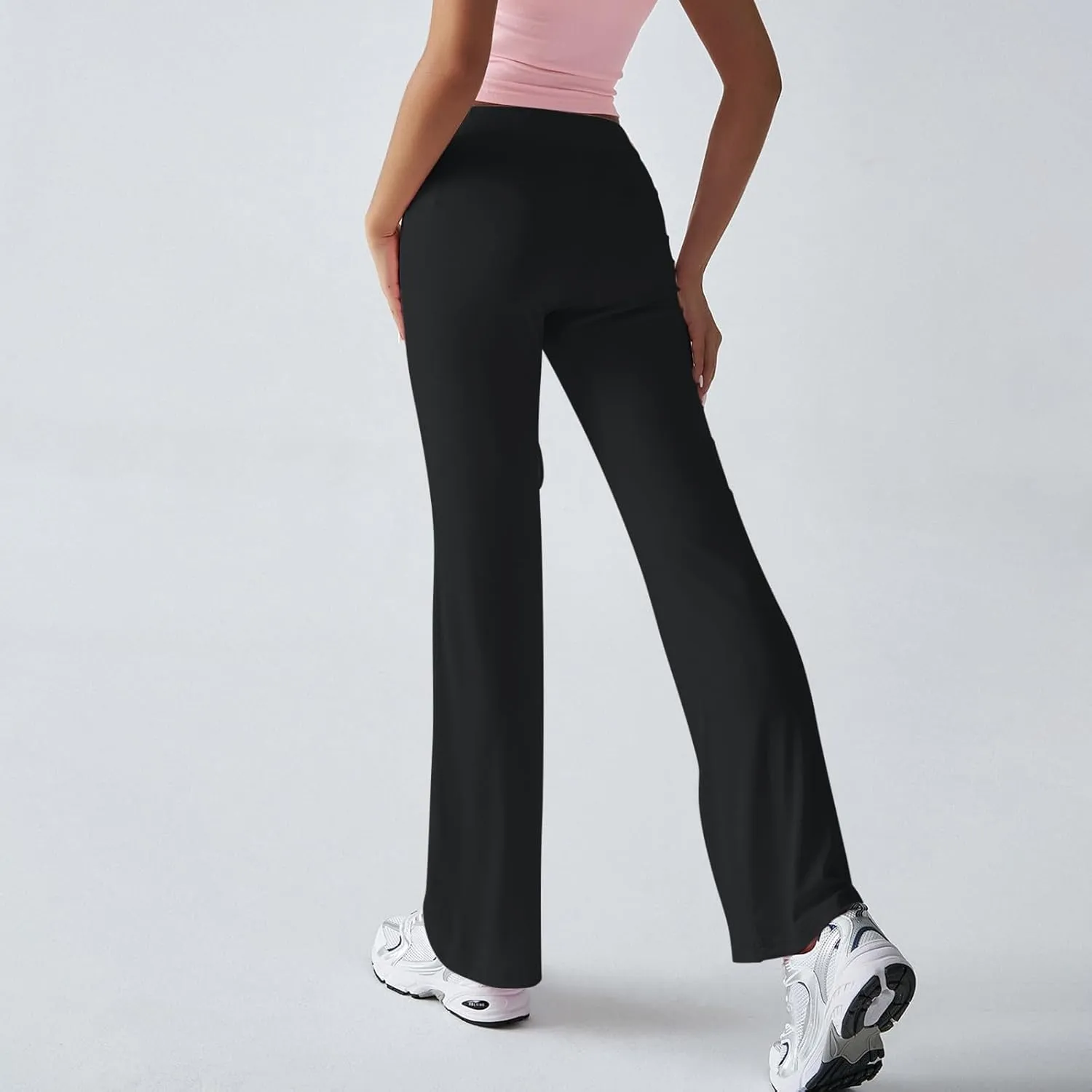 Wide Leg Pants for Women Lightweight High Waisted Pants Slim Fit Flare Yoga Pants Sweatpants Comfy Lounge Pants Trousers