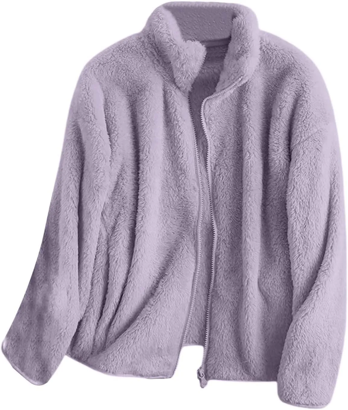 Winter Coats for Women Fuzzy Fleece Jacket Zip up Fuzzy Casual Coats Fashion Winter Outerwear Clothes with Pockets