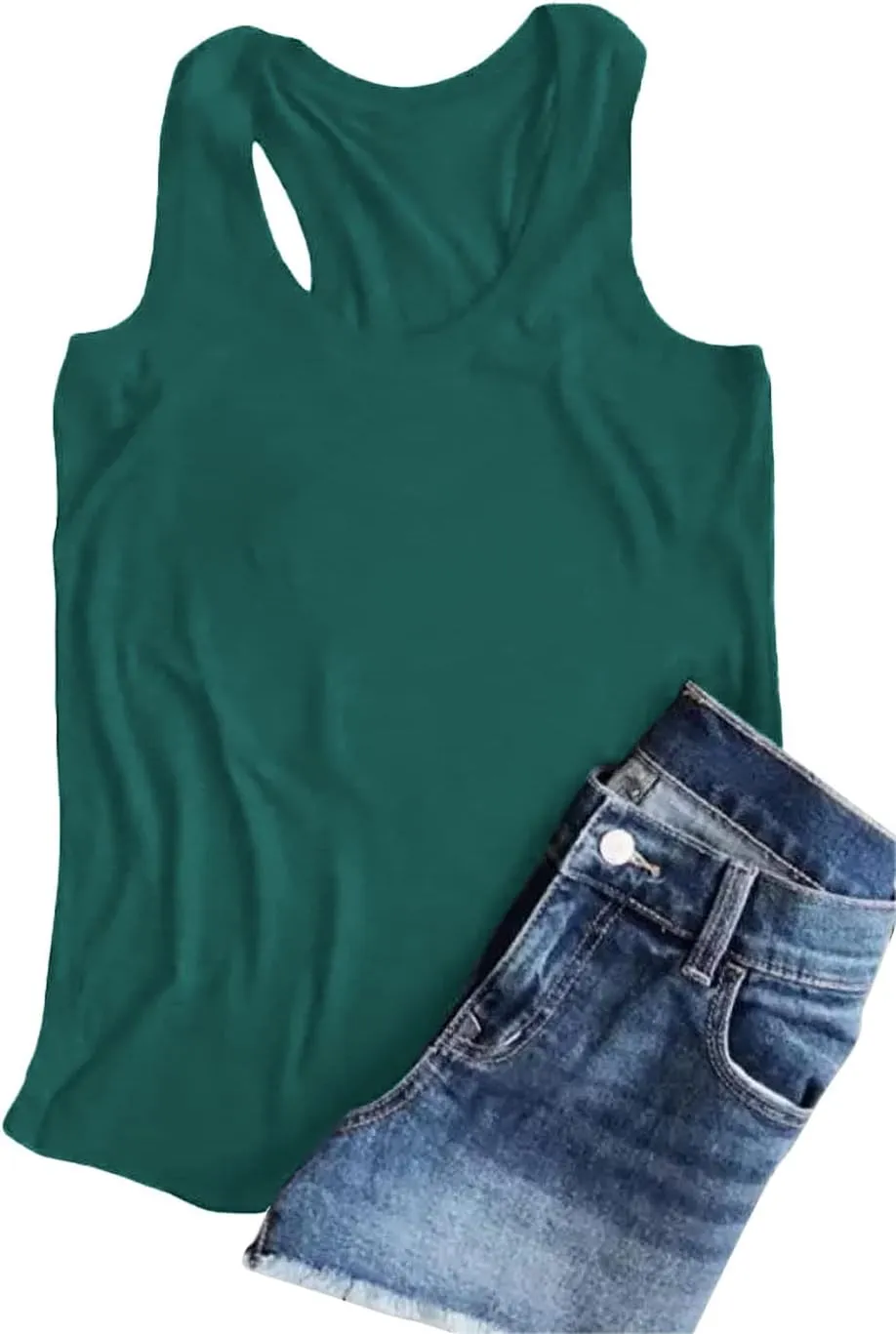 Woffccrd Womens Tank Tops Summer Sleeveless Shirts Casual O-Neck Cami Shirts Summer T Shirts Basic Tops