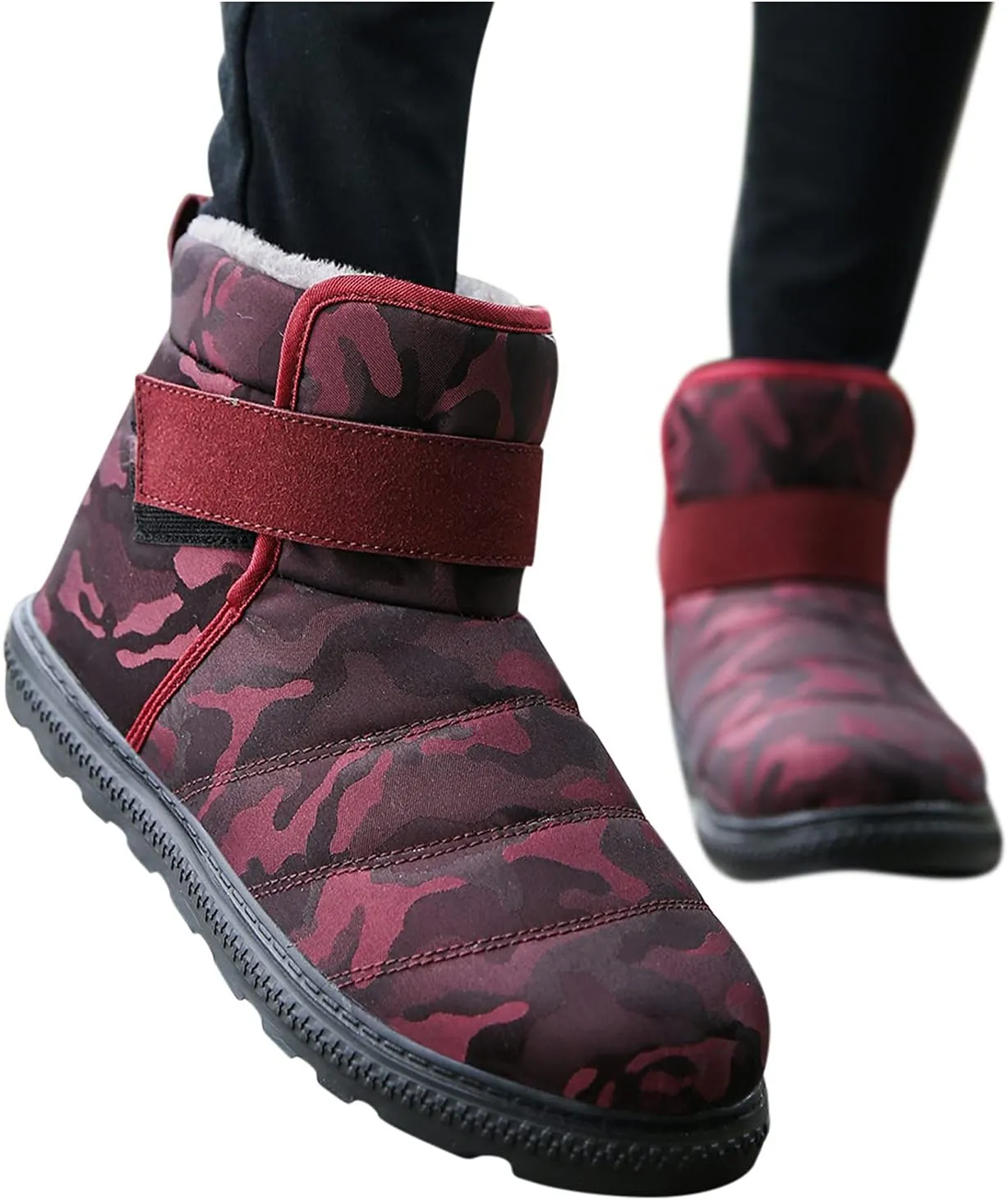 Women Snow Boots Waterproof Anti-slip Winter Boots Classic Fully Fur Booties Lightweight Slip on Ankle Boots Outdoor Sneakers Winter Shoes