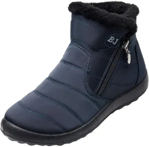 Women Snow Boots Waterproof Winter Boots Non Slip Fur Lined Booties Casual Slip on Ankle Boots Comfortable Winter Shoes Trekking Shoes