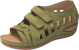 Womens Arch Support Sandals Wide Width Orthopedic Summer Casual Slippers Ankle Strap Shoes Slip On Sandal Beach Shoes