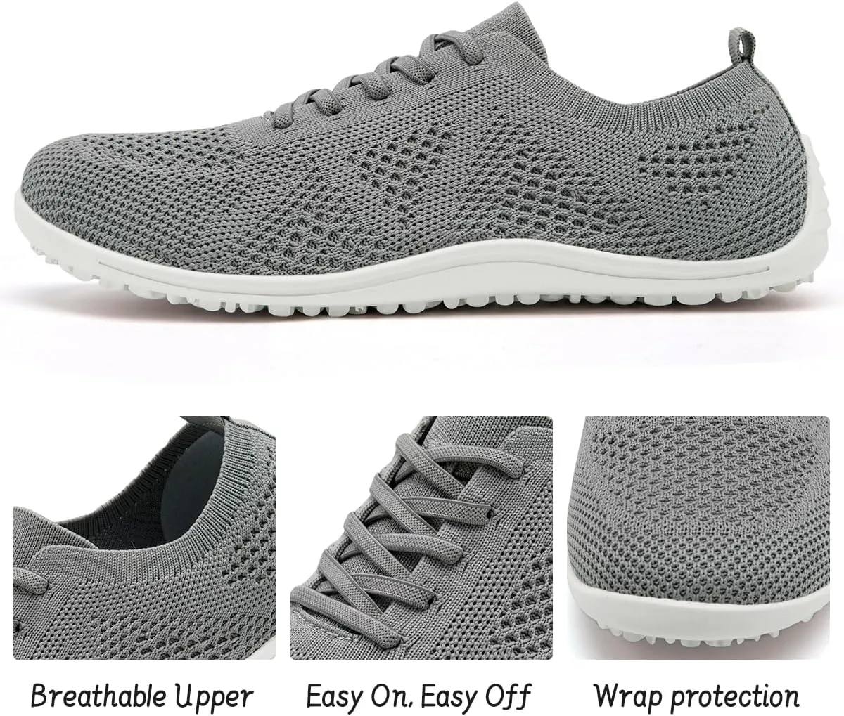 Women's Barefoot Shoes Walking Sports Zero Drop Sole Casual Sneakers Slip On Soft Fashion Shoes