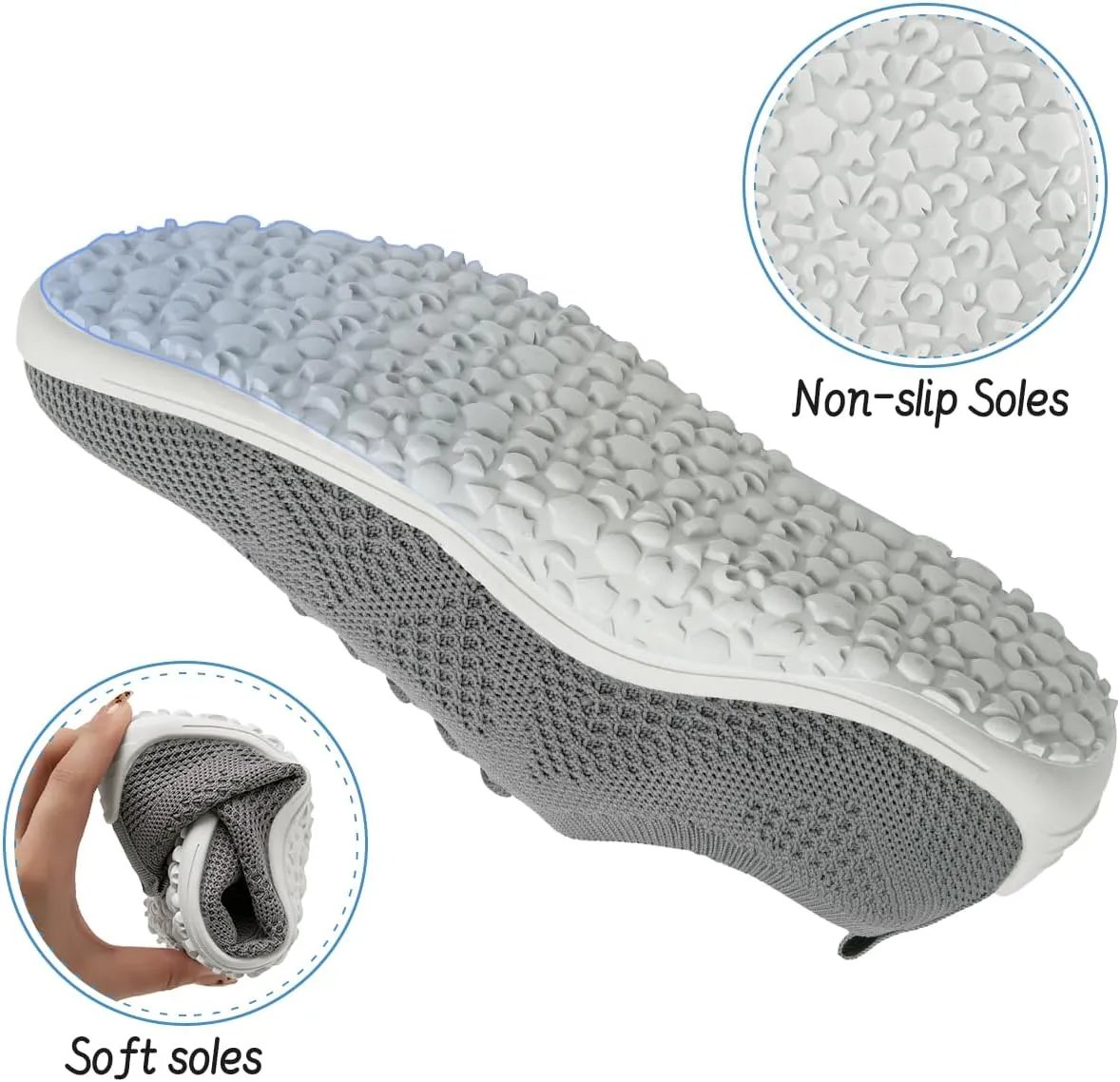 Women's Barefoot Shoes Walking Sports Zero Drop Sole Casual Sneakers Slip On Soft Fashion Shoes