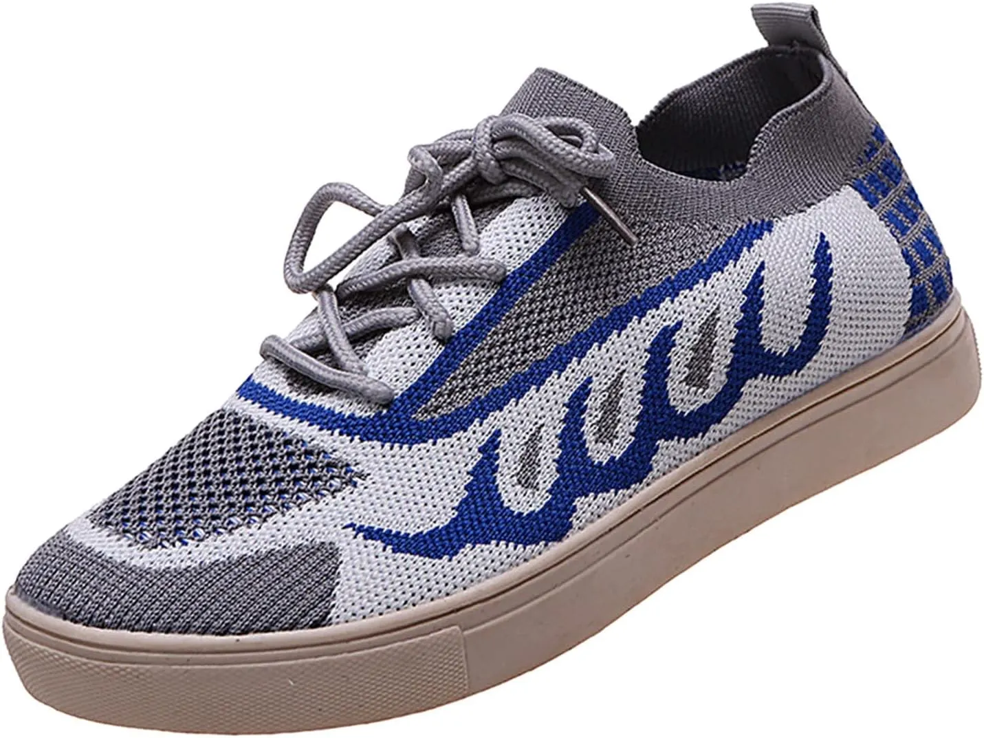 Women's Fashion Spand Summer Casual Shoes - Breathable Sports Running Platform Trainers (4 UK Navy)