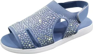 Women's Flat Sandals Ladies Toe Womens Comfortable Shoes Sandals Loop Wedge Hook Mesh Breathable