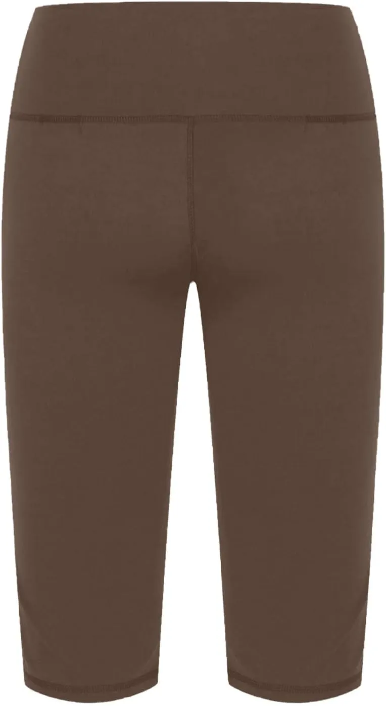 Women's Knee Length Leggings Ladies High Waisted Yoga Pants Summer Stretch Shorts Capris Trousers Cropped Pants