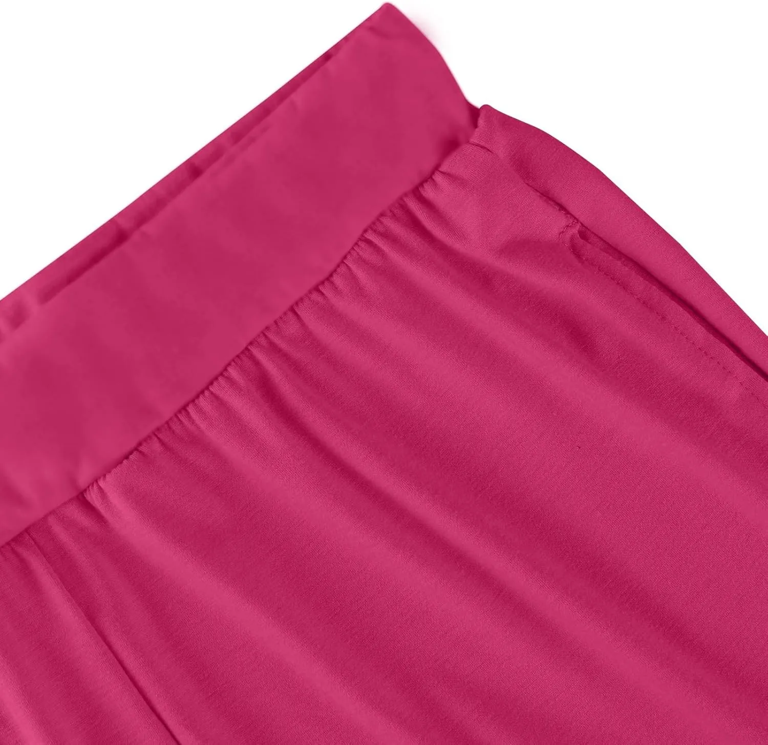 Women's Pants Wide Leg Long High Waisted Lounge Pants Stretchy Pleated Pull On Vacation Trousers with Pockets