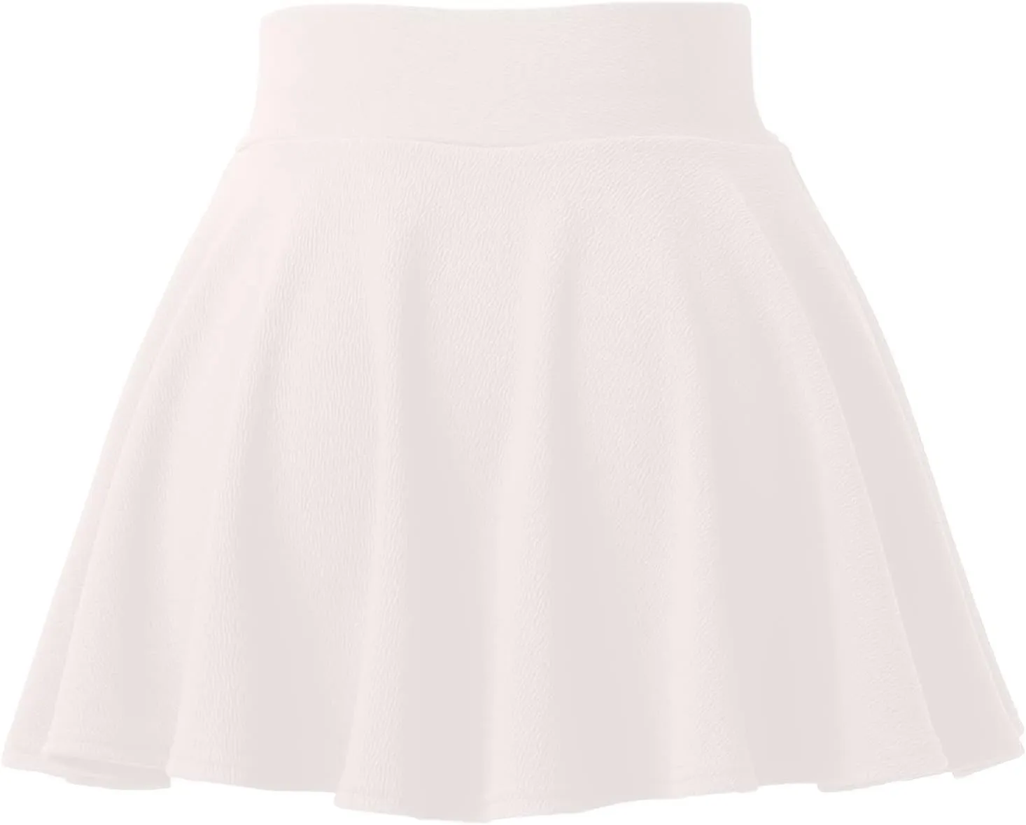 Women's Pleated Mini Skirt High Waisted Elastic Fashion Casual Skorts Flowy Basic Stretchy Flared A-line Skirt Inner Shorts