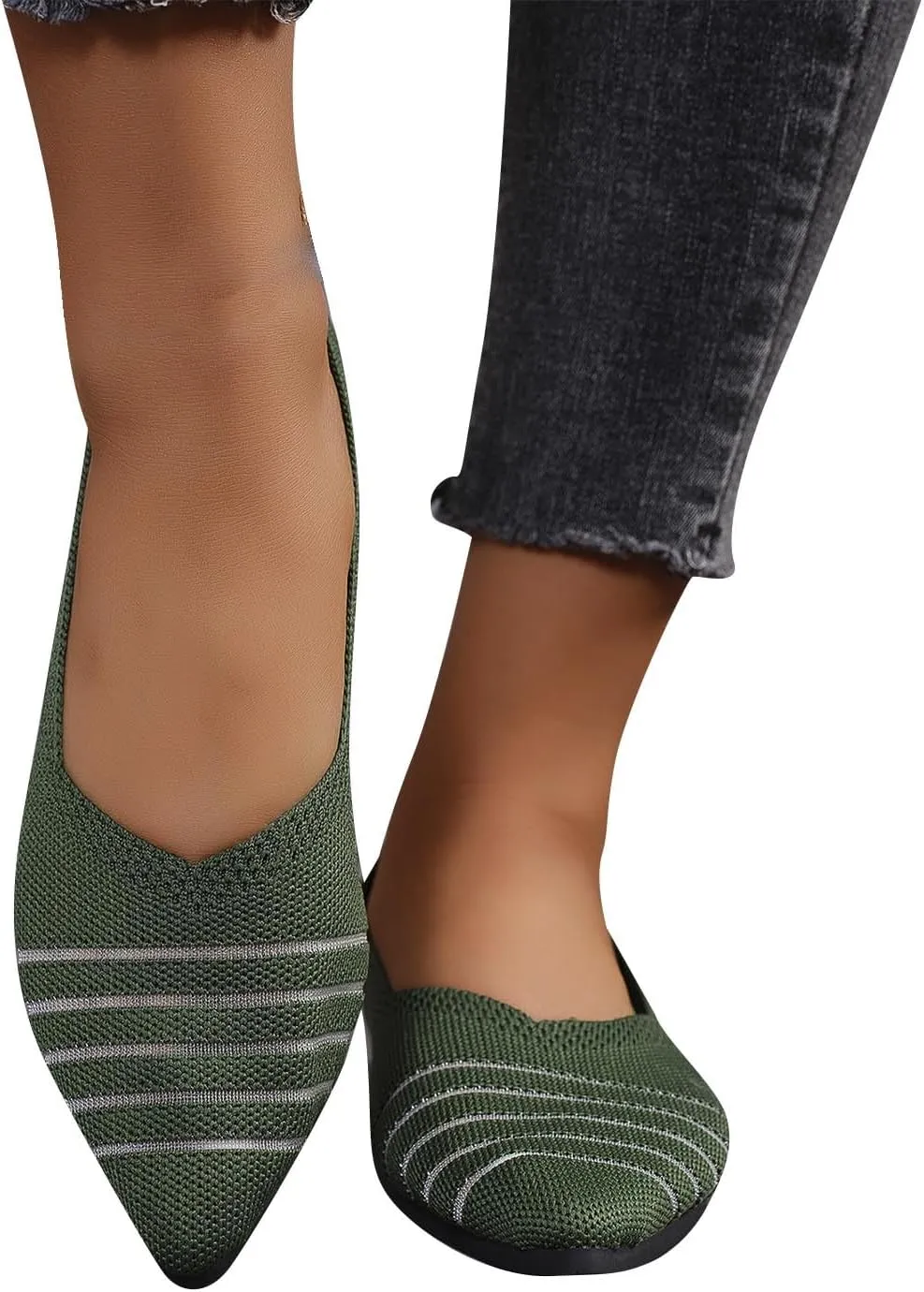 Women's Retro Flat Shoes Flying Weave Round Head Shallow Mouth One Foot Stirrup Single Shoes Work Single Shoes