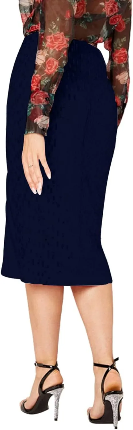 Women's Sequin Midi Skirt, Sexy High Waisted Side Split Bodycon Slim Skirts Fashion Evening Party Sparkly Clothes