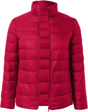 Women's Short Down Jacket Long Sleeve Padded Solid Color Quilted Jacket Winter Thick Thermal Cropped Puffer Jackets