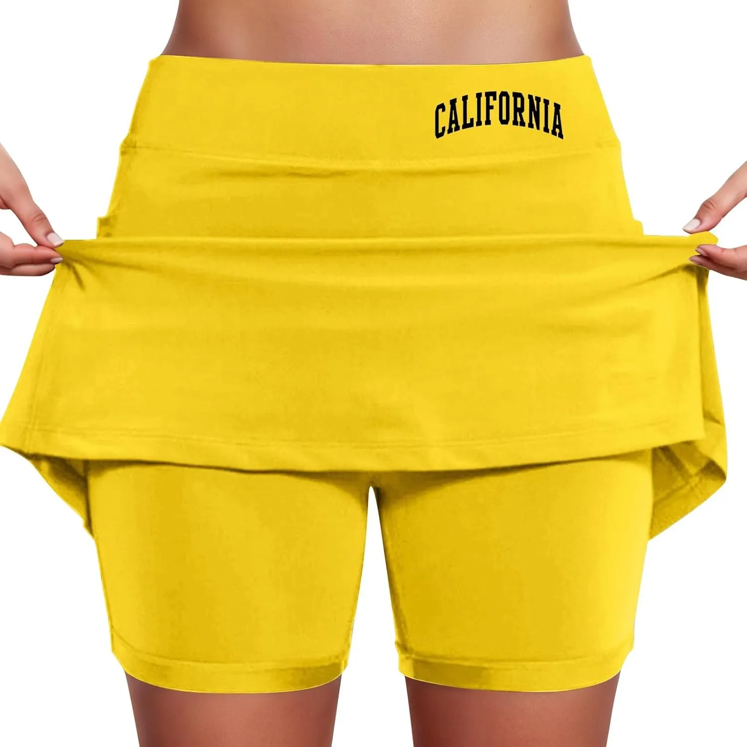 Womens Skorts with Pockets Tummy Control Plus Size High Waist Skirt with Shorts Summer Yoga Tennis Skirts Athletic Skort