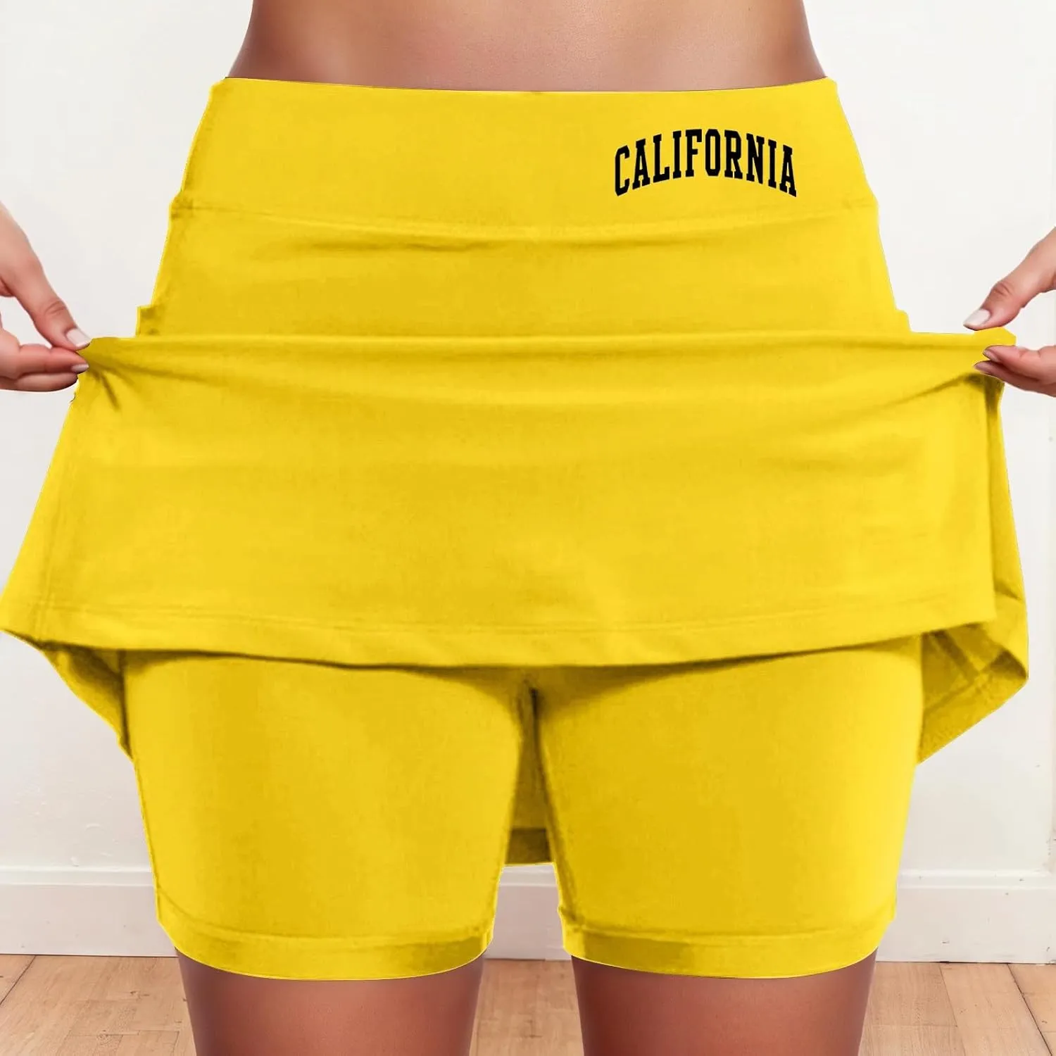 Womens Skorts with Pockets Tummy Control Plus Size High Waist Skirt with Shorts Summer Yoga Tennis Skirts Athletic Skort