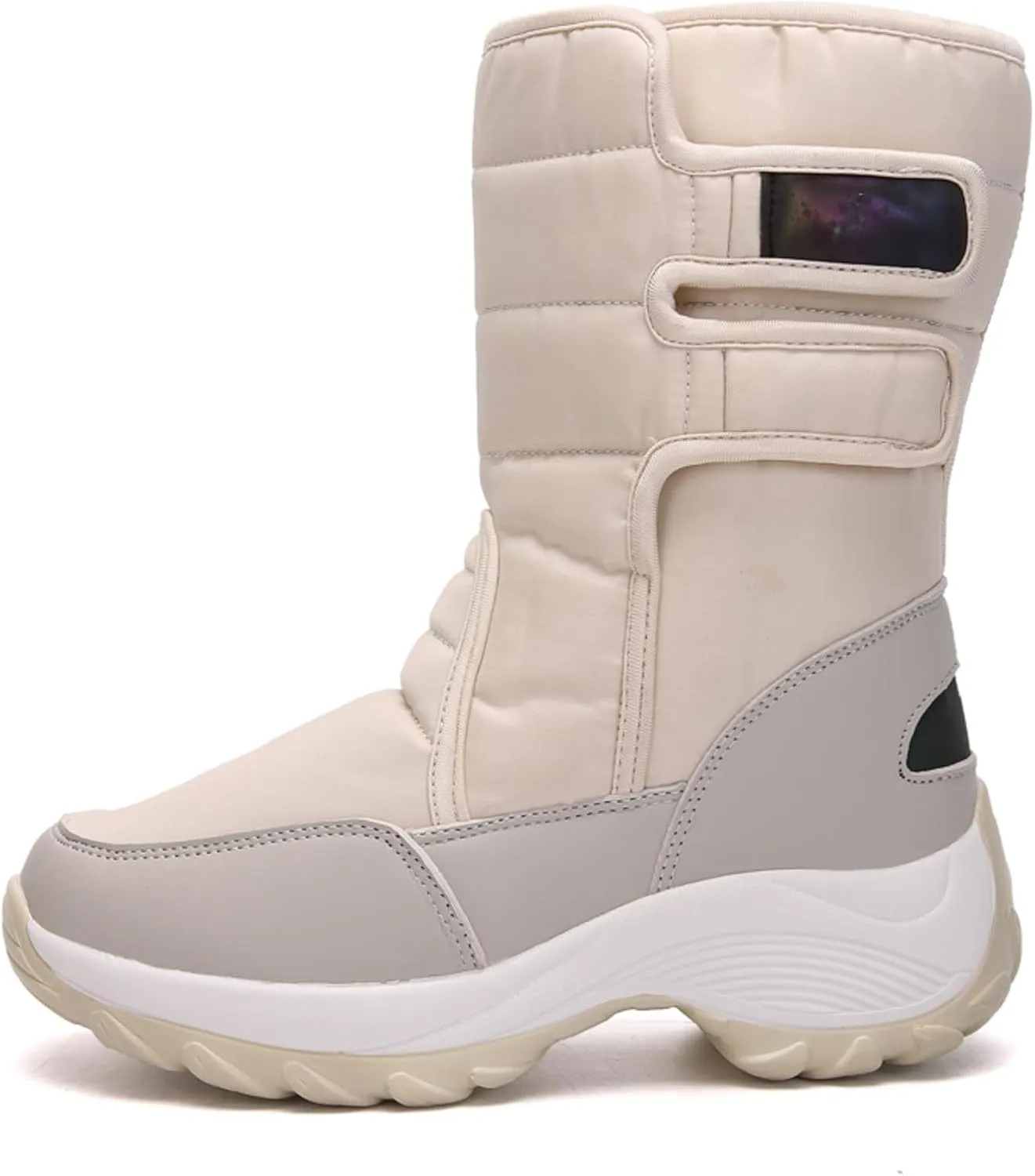 Womens Snow Boots Waterproof Anti-slip Winter Boots Classic Fur Lined Booties Casual Slip on Ankle Boots Comfortable Winter Shoes Trekking Shoes