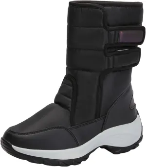 Womens Snow Boots Waterproof Anti-slip Winter Boots Classic Fur Lined Booties Casual Slip on Ankle Boots Comfortable Winter Shoes Trekking Shoes