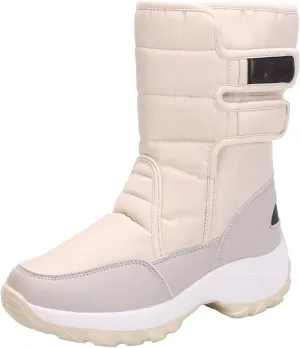 Womens Snow Boots Waterproof Anti-slip Winter Boots Classic Fur Lined Booties Casual Slip on Ankle Boots Comfortable Winter Shoes Trekking Shoes