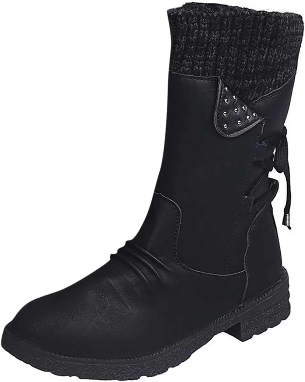 Womens Snow Boots Waterproof Winter Boots Anti-slip Fully Fur Booties Lightweight Slip on Ankle Boots Comfortable Winter Shoes Trekking Shoes
