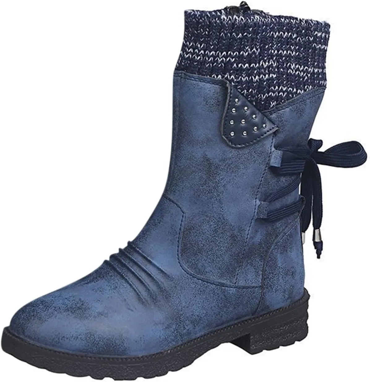 Womens Snow Boots Waterproof Winter Boots Anti-slip Fully Fur Booties Lightweight Slip on Ankle Boots Comfortable Winter Shoes Trekking Shoes