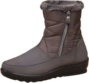 Women's Snow Boots Waterproof Winter Boots Non Slip Fur Lined Booties Winter Warm Outdoor Ankle Boots Outdoor Sneakers Winter Shoes