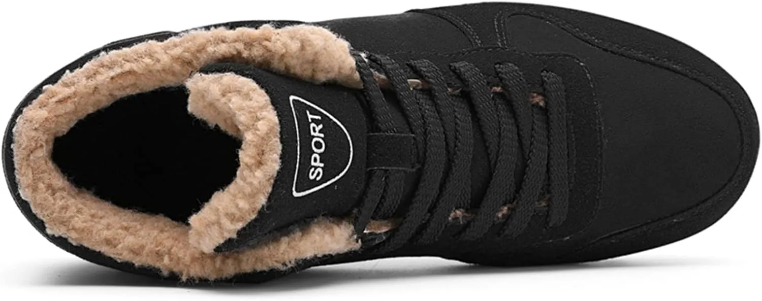 Womens Snow Boots Waterproof Winter Boots Non-slip Warm Fur Booties Casual Slip on Ankle Boots Outdoor Sneakers Winter Shoes