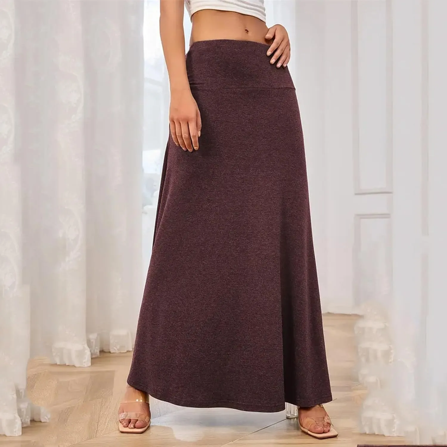 Women's Summer Skirts 2025 Bohemian High Waist Flowy Maxi Skirt A-Line Design