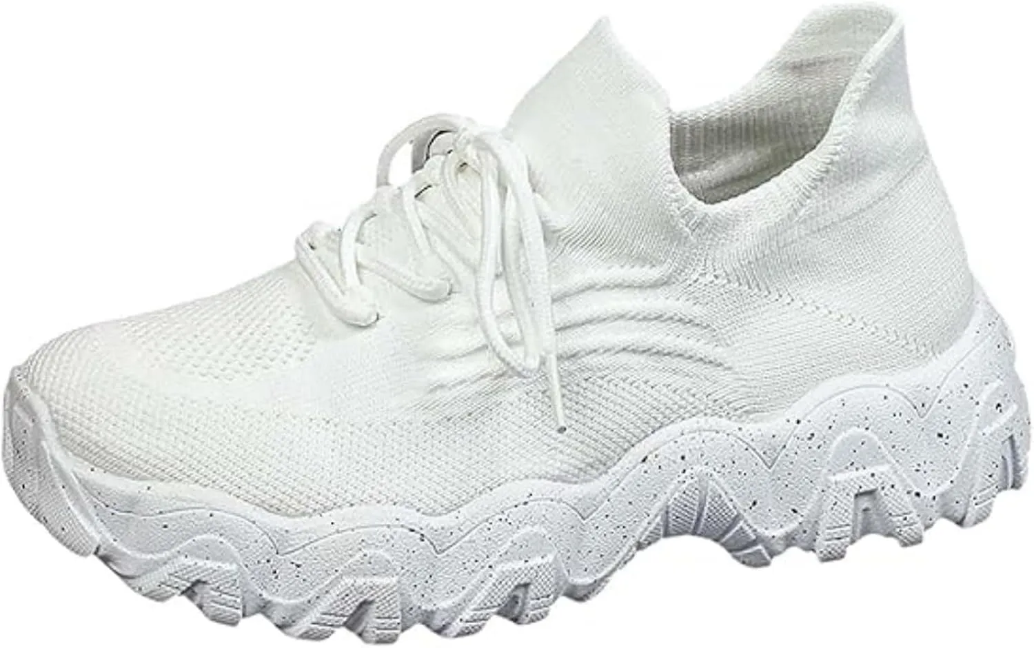 Women's Walking Shoes Non Slip Running Sneakers Comfortable Casual Platform Loafers Lightweight Mesh Breathable Slip On Air Cushion Tennis Gym Work Athletic Sneakers for Men Women