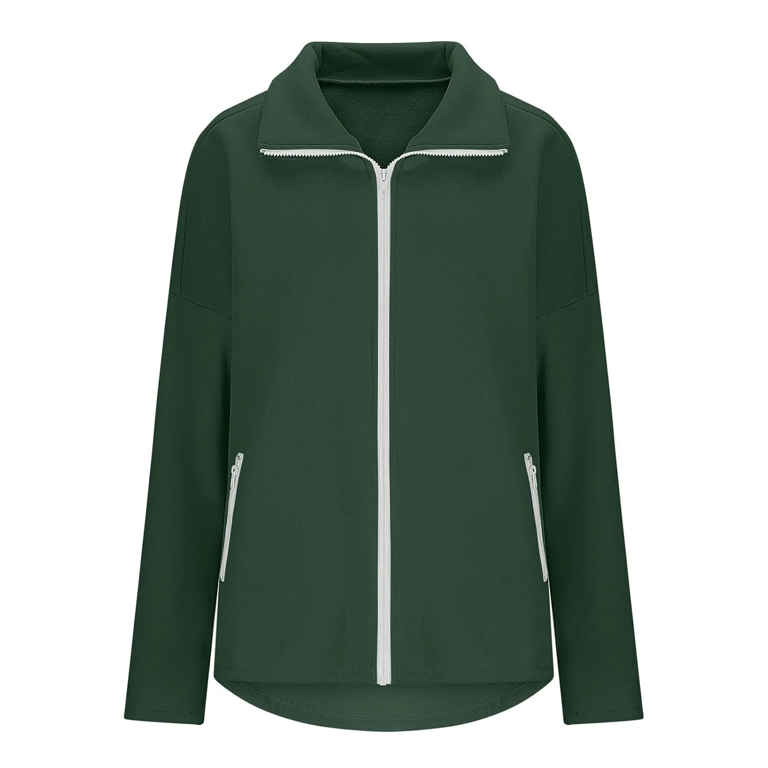 Womens Winter Sweatshirt Zip up Long Sleeve Oversized Sweatshirts with Pockets Fall Outfit Clothes 2024