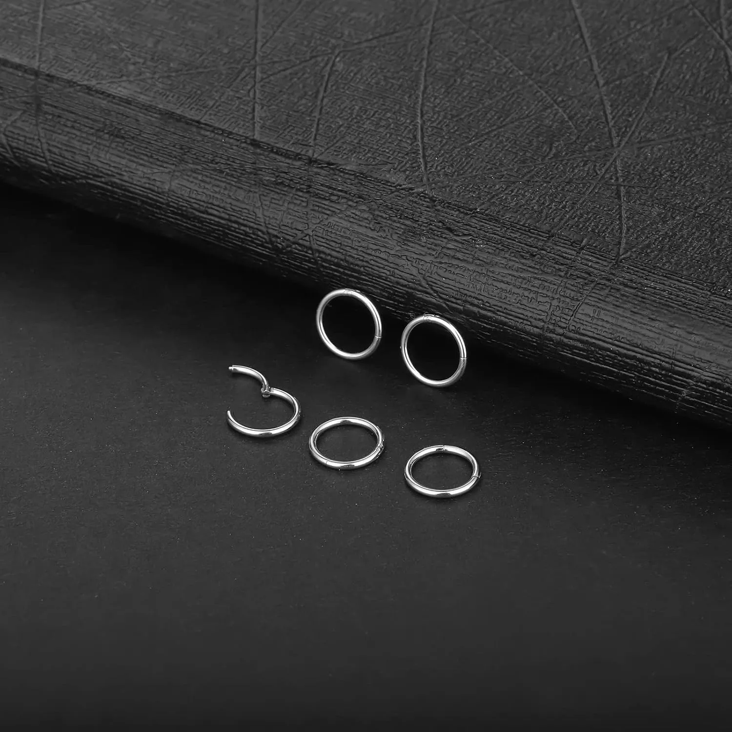 Xpircn Nose Rings 20G 18G 16G 14G Lip Septum Rings 316L Surgical Steel Tragus Daith Cartilage Earrings for Women Nose Ring Hoop Hinged Segment Ring Nose Piercing Jewelry