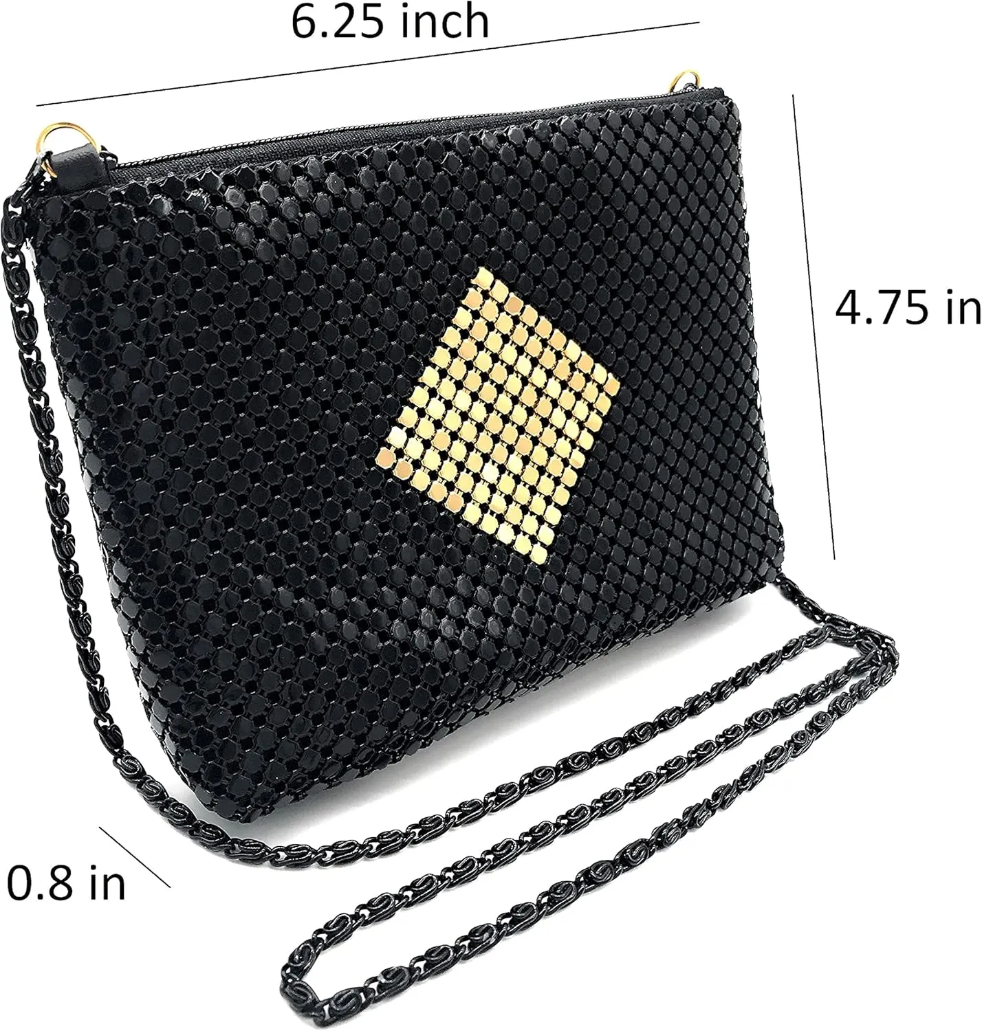XX-Small Crossbody Clutch Evening Bags for Women Vintage Mesh Purse for Cocktail Party Prom Wedding Banquet