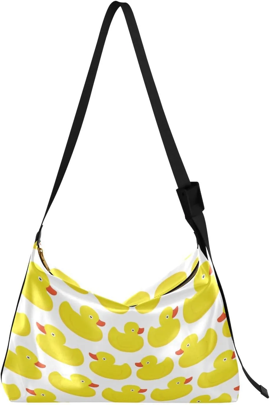 Yellow Duck Hobo Crossbody Bags for Women Leather Large Shoulder Bag Cross Body Funny Trendy Womens Tote Bags Handbag for Travel Shopping